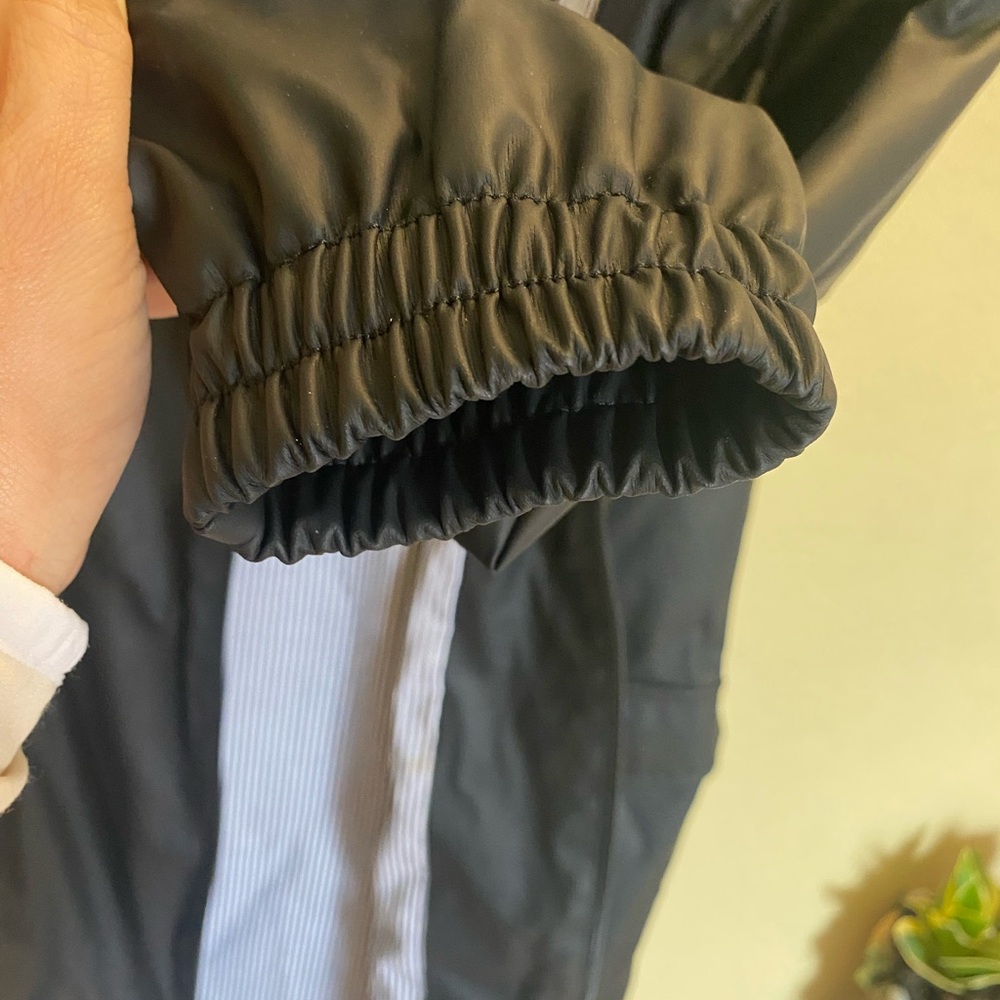 Zara Basic Rubberized Raincoat With Striped Linin… - image 7